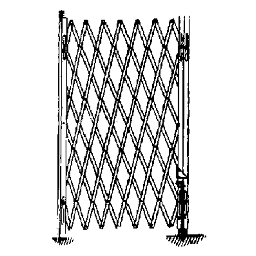 Barri&egrave;res de s&eacute;curit&eacute; galvanis&eacute;es repliables, Repliable simple fixe, 4' lo x 6' h d&eacute;ploy&eacute; O-Max