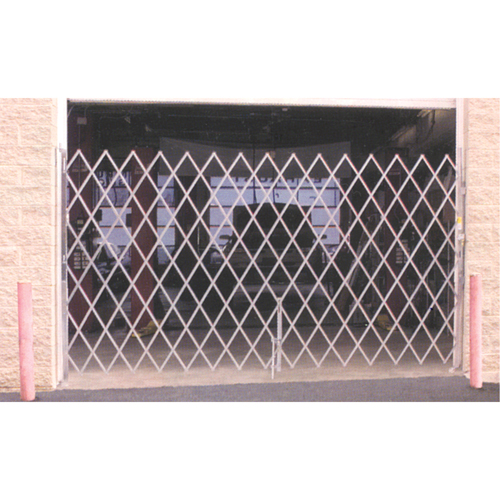 Barri&egrave;res de s&eacute;curit&eacute; galvanis&eacute;es repliables, Repliable simple fixe, 4' lo x 6' h d&eacute;ploy&eacute; O-Max