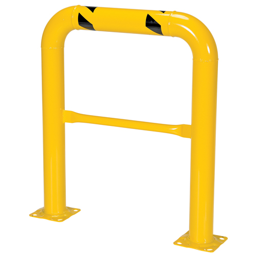 Garde-corps &agrave; profil &eacute;lev&eacute; pour machines, 3' la x 3,5' h, Jaune O-Max