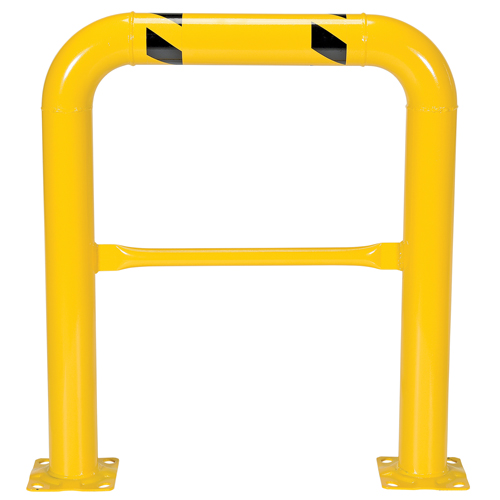 Garde-corps &agrave; profil &eacute;lev&eacute; pour machines, 3' la x 3,5' h, Jaune O-Max