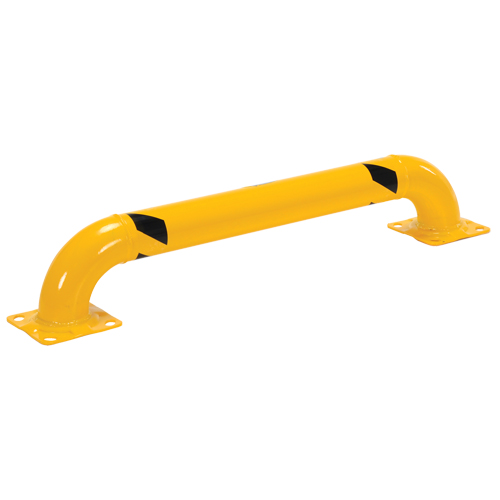 Low Profile Rack Guards, 4' W x 0.75' H, Yellow O-Max