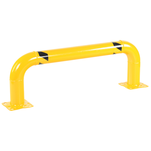 Low Profile Rack Guards, 4' W x 1.4' H, Yellow O-Max