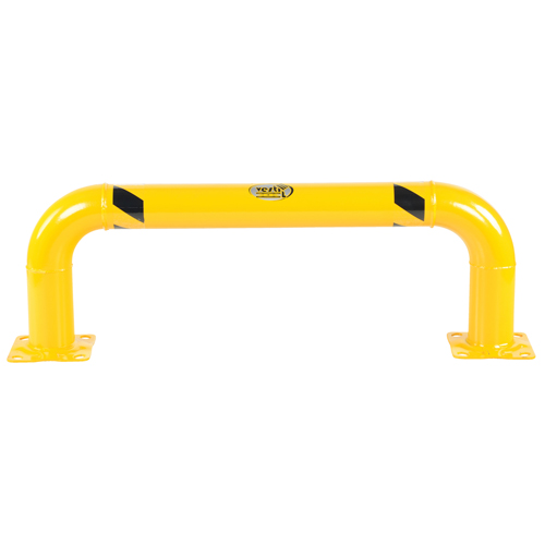 Low Profile Rack Guards, 4' W x 1.4' H, Yellow O-Max