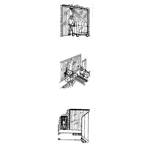 Portes &agrave; lani&egrave;res, 4' x 7' Ouverture de la porte, Largeur des lani&egrave;res 8", &eacute;paisseur  des lani&egrave;res 0,080" O-Max