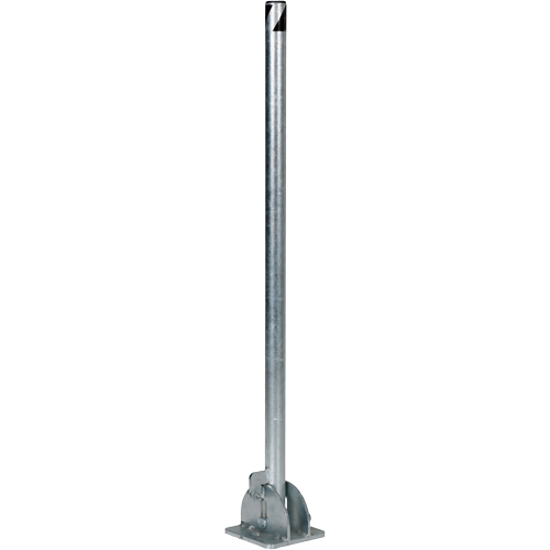 Butoirs repliables, Acier, 42" h x 1-3/4" la, Argent O-Max
