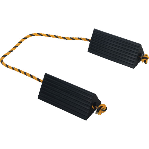 Airline Wheel Chock, 5" x 10" x 4-1/2", Black O-Max