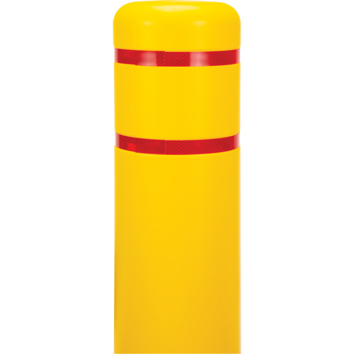 Capuchon en poly&eacute;thyl&egrave;ne pour borne de protection, 6-5/8" dia. x 52" l, Rouge/Jaune O-Max