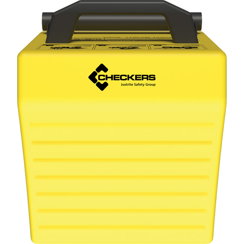 Checkers Safety Heavy-Duty Ultra Class Mining Wheel Chock, HDPE, Yellow, 14-1/2" W x 17-1/2" D x 16" H O-Max