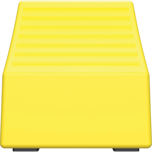 Cale de roue ultra-robuste pour l'exploitation mini&egrave;re Checkers Safety sans support, PEHD, Jaune, 14-1/2" la x 17-1/2" p x 16" h O-Max