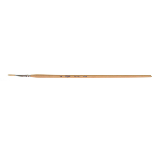 Pure White Bristle Round Marking Paint Brush, 9/64" Brush Width, White China, Wood Handle O-Max