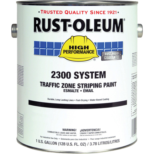 2300 System Traffic Zone Striping Paint, Yellow, 5 gal., Gallon O-Max