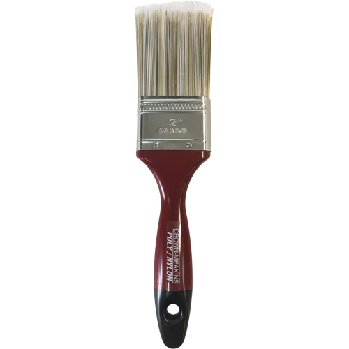 Semi-Pro Paint Brush, Poly/Nylon, Wood Handle, 2" Width O-Max