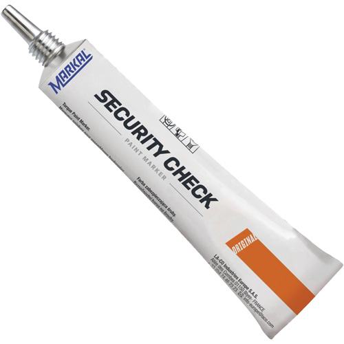 Security Check Paint Marker, 1.7 oz., Tube, Orange O-Max