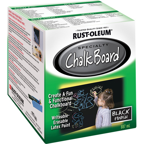 Chalk Board Paint, 877 ml, Can, Black O-Max