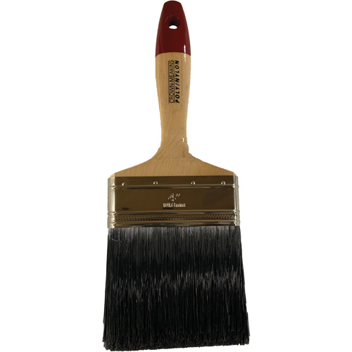 Paint Brush, Poly/Nylon, Wood Handle, 4" Width O-Max