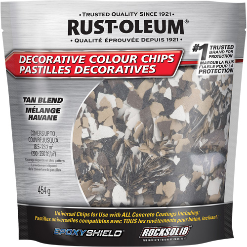 Decorative Colour Chips, 474 g, Bag, Tan Blend O-Max