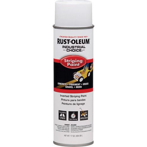 Peinture de traçage en a&eacute;rosol syst&egrave;me S1600 Industrial Choice applicable en position invers&eacute;e, Blanc, 18 oz, Canette a&eacute;rosol O-Max