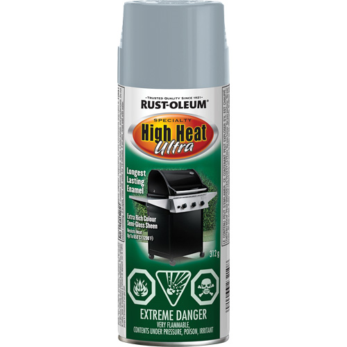 Specialty High Heat Ultra Enamel Spray Paint, Aerosol Can, Silver O-Max