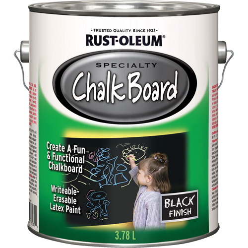 Specialty Chalk Board Paint, 3.78 L, Gallon, Black O-Max
