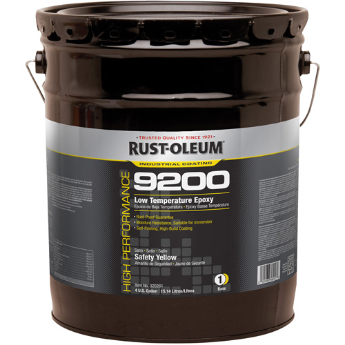9200 System Low Temperature Epoxy Base, Safety Yellow, 4 gal., Pail O-Max