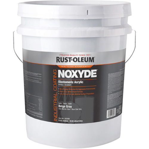 Rev&ecirc;tement acrylique &eacute;lastom&egrave;re Noxyde, 5 gal., Seau, Gris O-Max