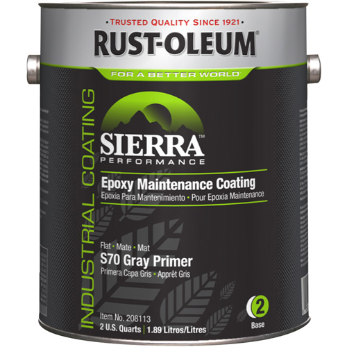Appr&ecirc;t acrylique &eacute;poxydique &agrave; base d'eau Sierra Performance S70/S71, Gallon, Gris O-Max