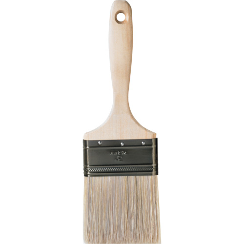 Pinceau pour murs et moulures One Coat, Soie blanche, Manche Bois, Largeur de 3" O-Max