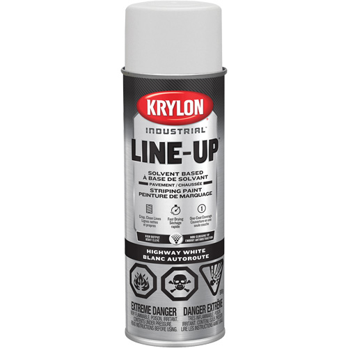 Peinture de marquage professionnelle &agrave; base de solvant, Blanc, 18 oz, Canette a&eacute;rosol O-Max