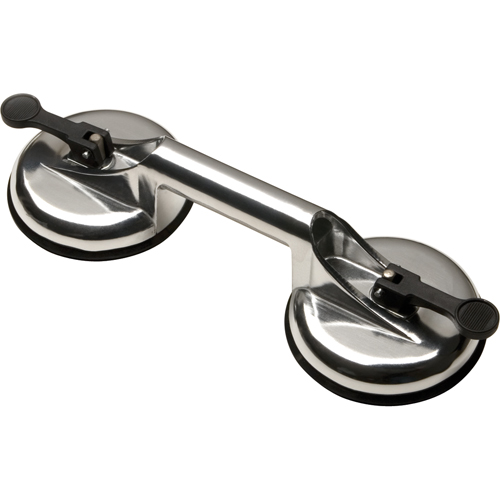 Manually Operated Hand Vacuum Cups - Double Handcup, 66 lbs. Capacity, 4-5/8", Lever, 13" Handle Length O-Max