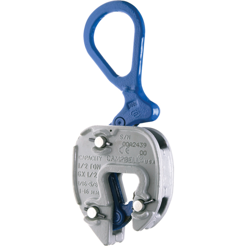 GX Lifting Clamps, 2000 lbs. (1 tons), 1/16" - 3/4" Jaw Opening O-Max