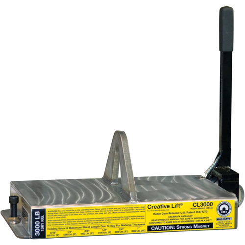 Aimants Creative Lift, Capacit&eacute; de retenue 3000 lb (1,5 tonne), 19-1/4" lo x 10-1/2" la x 7" h O-Max