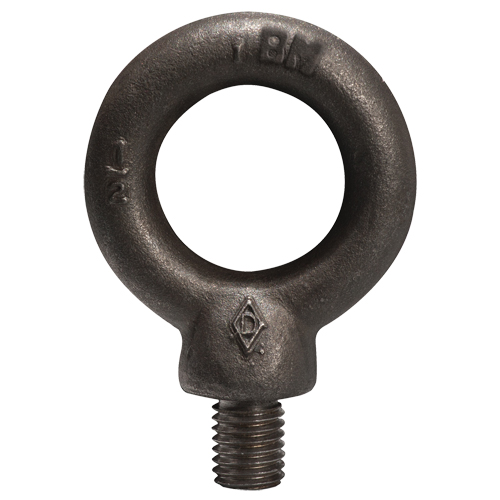 Machinery Eye Bolts, 3/8" Dia., 1-1/4" L, Uncoated Natural Finish, 1300 lbs. (0.65 tons) Capacity O-Max