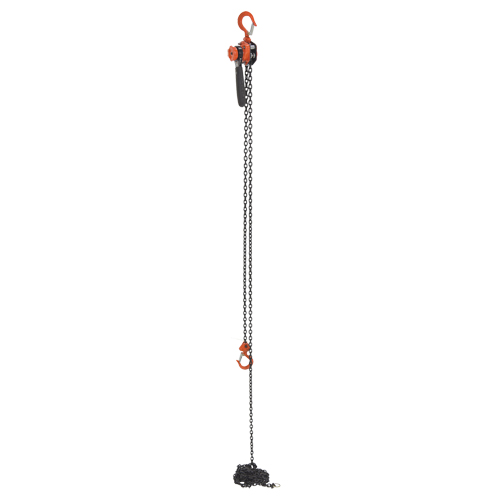 Mini palan &agrave; levier, Lev&eacute;e 15', Cabacit&eacute; 500 lb (0,25 tonne), Chaîne en Acier O-Max
