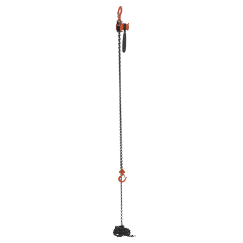Mini palan &agrave; levier, Lev&eacute;e 15', Cabacit&eacute; 500 lb (0,25 tonne), Chaîne en Acier O-Max