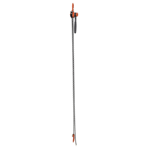 Mini Lever Hoist, 10' Lift, 1000 lbs. (0.5 tons) Capacity, Steel Chain O-Max