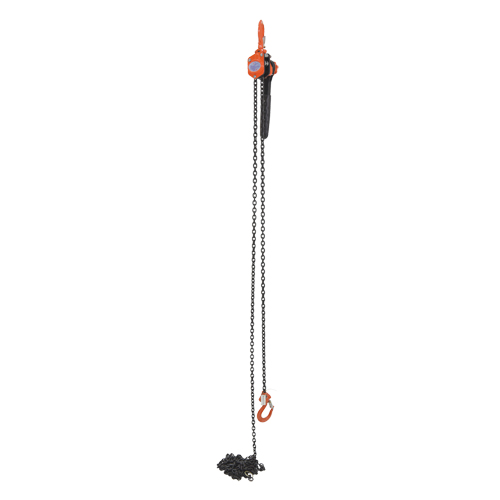 Mini Lever Hoist, 15' Lift, 1000 lbs. (0.5 tons) Capacity, Steel Chain O-Max