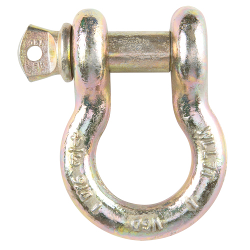 Manille d'ancrage &agrave; vis, 3/8", Cheville &agrave; vis, Chromat&eacute; jaune O-Max