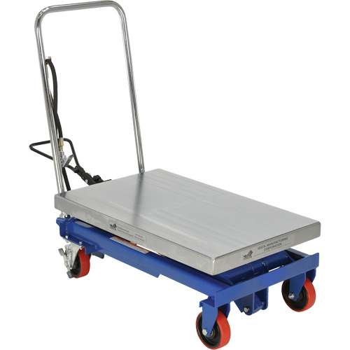 Pneumatic Hydraulic Scissor Lift Table, Steel, 32-1/2" L x 19-3/4" W, 1000 lbs. Cap. O-Max