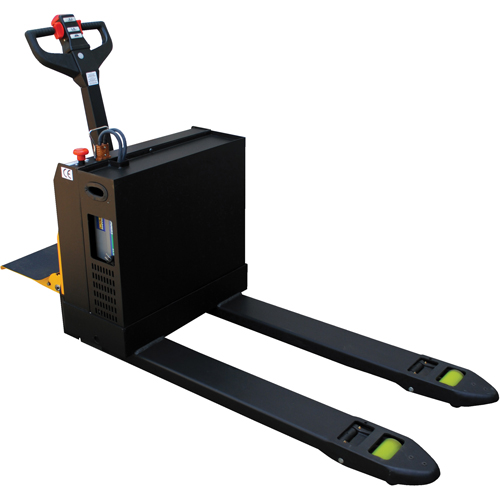Transpalette &eacute;lectrique motoris&eacute; a/plateforme &agrave; conducteur debout, Capacit&eacute; 4500 lb, 48" lo x 30,25" la O-Max