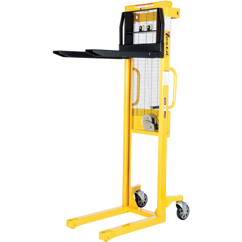 Manual Stacker, Hand Winch Operated, 770 lbs. Capacity, 60" Max Lift O-Max