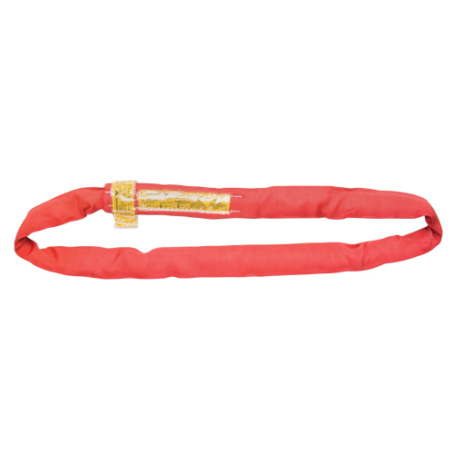 &eacute;lingue de levage en polyester ronde, Rouge, 3" la x 12' lo, 14 000 lb Charge verticale O-Max