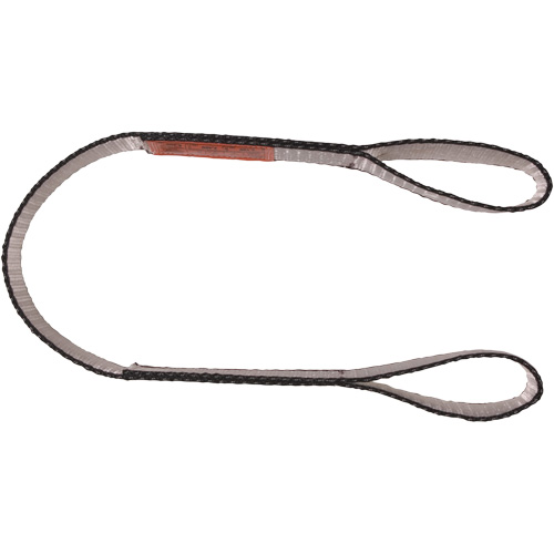 Polyester Web Sling, Double Ply, Double Eye, Type 3, 4" W x 6' L, 11000 lbs. Vertical Cap. O-Max
