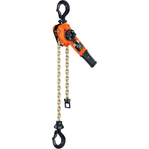 Series 653-A Ratchet Lever Hoist, 10' Lift, 3000 lbs. (1.5 tons) Capacity, Steel Chain O-Max