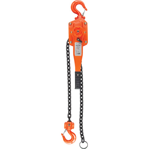 Lever Hoist, 5' Lift, 6000 lbs. (3 tons) Capacity, Alloy Steel Chain O-Max