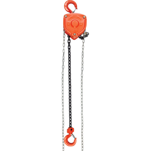Chain Hoist, 20' Lift, 1000 lbs. (0.45 tons) Capacity, Alloy Steel Chain O-Max