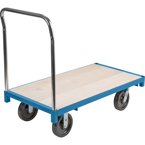 Chariot &agrave; plateforme robuste, 48" lo x 24" la, Capacit&eacute; de 2500 lb, Roues en Nylon O-Max