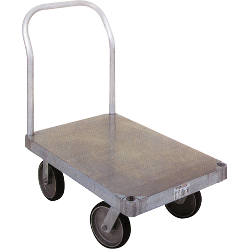 Aluminum Platform Truck, 24" W x 36" L, 2000 lbs. Cap., Rubber Wheels O-Max