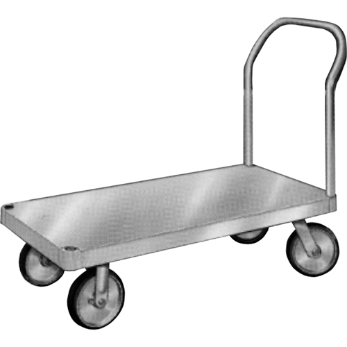 Aluminum Platform Truck, 24" W x 36" L, 2000 lbs. Cap., Rubber Wheels O-Max