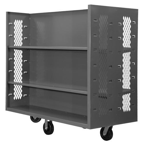 Wire Shelf Cart, Steel, 30" x 54" x 60", 1500 lbs. Capacity O-Max