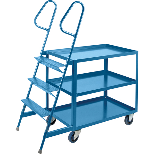 Chariots &agrave; cueillette, Acier, 24" la x 52" p, 3 tablettes, Capacit&eacute; 1200 lb O-Max